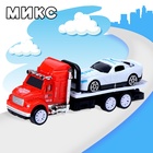 Грузовик инерционный «Эвакуатор» с машинкой, МИКС - Фото 6