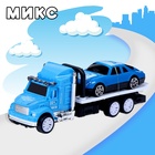 Грузовик инерционный «Эвакуатор» с машинкой, МИКС - Фото 8