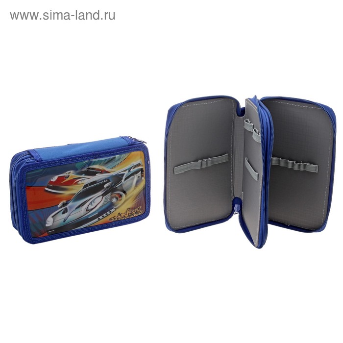 Пенал «Авто», 2 отделения, глянцевый - Фото 1