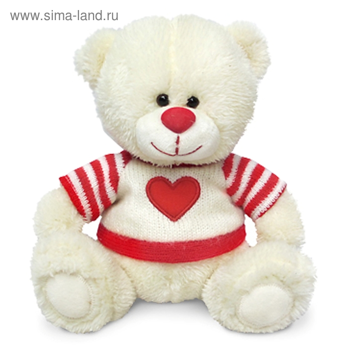 Мягкая игрушка «Медвежонок Сэмми в свитере с сердечком» музыкальная - Фото 1