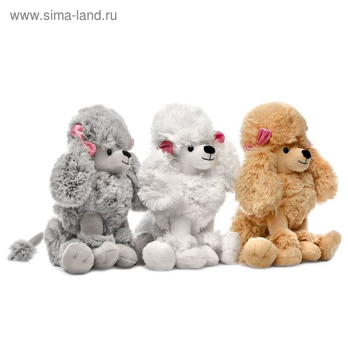 Мягкая игрушка "Пудель сидящий" музыкальная, цвета МИКС - Фото 1