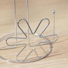 Подставка под бумажные полотенца Доляна «Цветок», 14×14×28 см, цвет хром - Фото 3