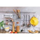 Сушилка для столовых приборов подвесная Доляна, d=1.5 см, 15×10.8×18 см, хромированная - Фото 10