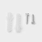 Полка универсальная Доляна, бытовая, с крючками, 42×12×15 см, хромированная - Фото 6