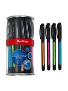 Ручка шариковая Berlingo Color Zone stick, стержень синий 1.0, прорезиненный корпус, МИКС 5600113 - фото 16951218