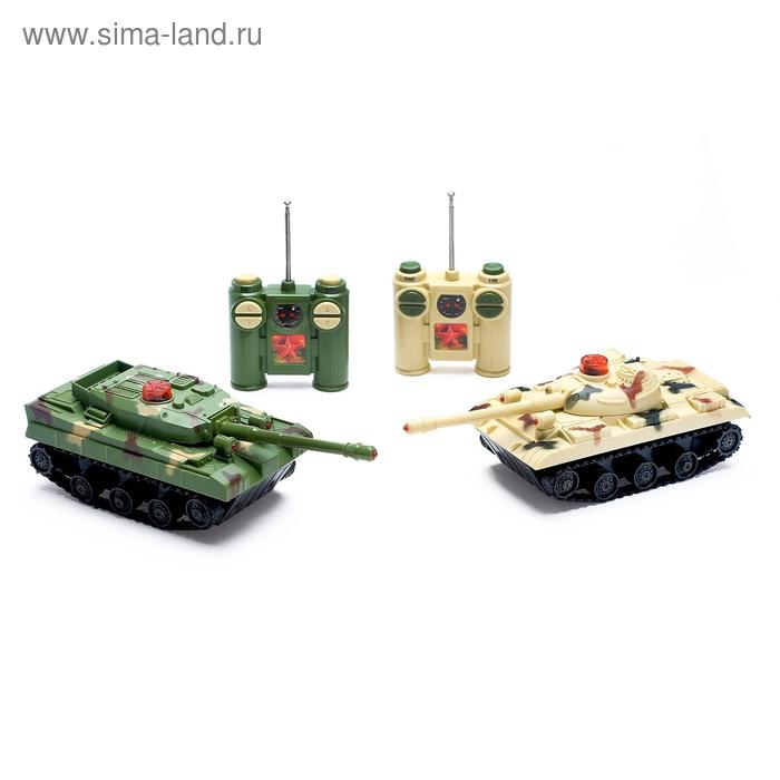 Танковый бой «Танковое сражение», на радиоуправлении, 2 танка, свет и звук, уценка - Фото 1