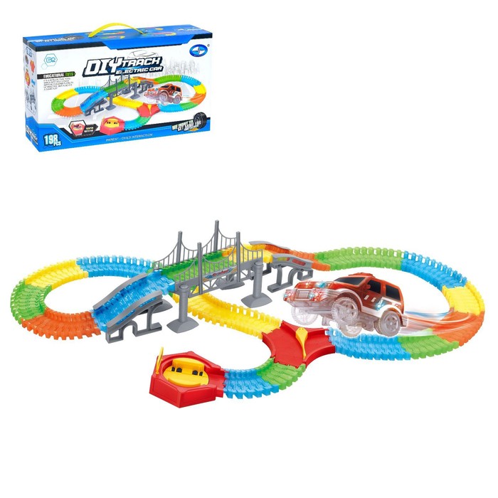 Уценка Автотрек «Магический Трек», гибкий, светится в темноте, 198 деталей, поворот - Фото 1