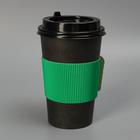 Капхолдер, манжет для стакана "Зеленый" 28-29,5 х 5,5 см, диаметр 8 - 9 см, - Фото 1