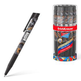 Ручка шариковая автоматическая ErichKrause ColorTouch Rough Native, узел 0.7 мм, чернила синие