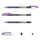 Ручка шариковая ErichKrause ColorTouch Purple Python, узел 0.7 мм, чернила синие - Фото 3