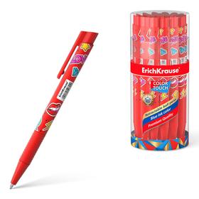 Ручка шариковая автоматическая ErichKrause ColorTouch Sweet love, узел 0.7 мм, тонкое письмо, корпус Soft Touch, корпус с дизайном, чернила синие