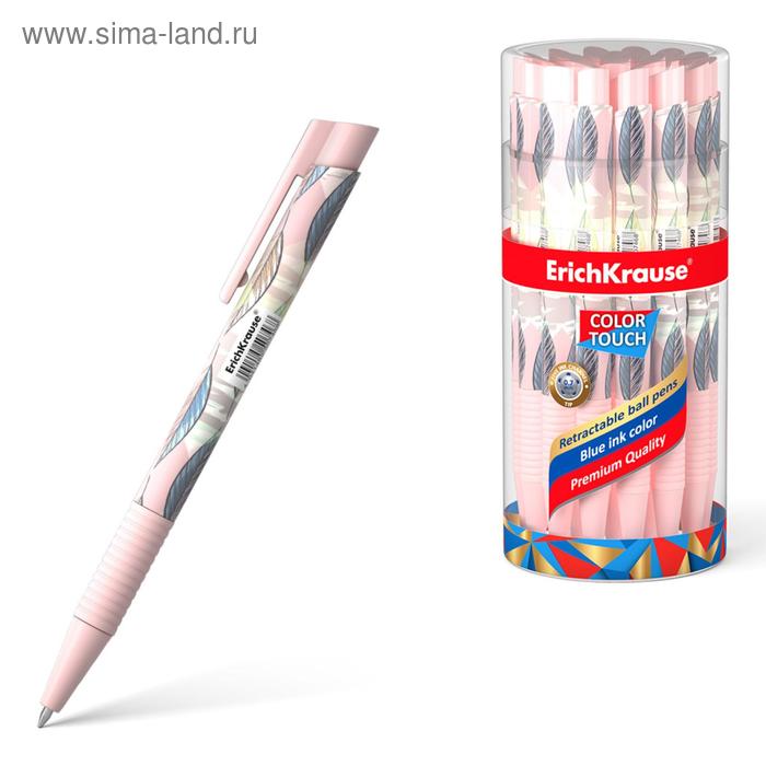 Ручка шариковая автоматическая ErichKrause ColorTouch Flora, узел 0.7 мм, чернила синие - Фото 1