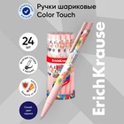 Ручка шариковая автоматическая ErichKrause ColorTouch Flower Cocktail, узел 0.7 мм, тонкое письмо, корпус Soft Touch, корпус с дизайном, чернила синие - фото 322329673