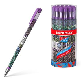Ручка гелевая ErichKrause ColorTouch Purple Python, узел 0.38 мм, чернила синие
