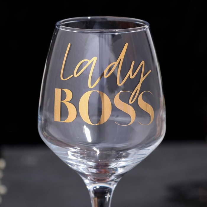 Бокал для вина «Lady boss», 350 мл, тип нанесения рисунка: деколь - фото 1927633381