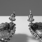 Серьги со стразами «Морское сияние», синие в чернёном серебре - Фото 2