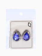 Серьги со стразами «Морское сияние», синие в чернёном серебре - Фото 5