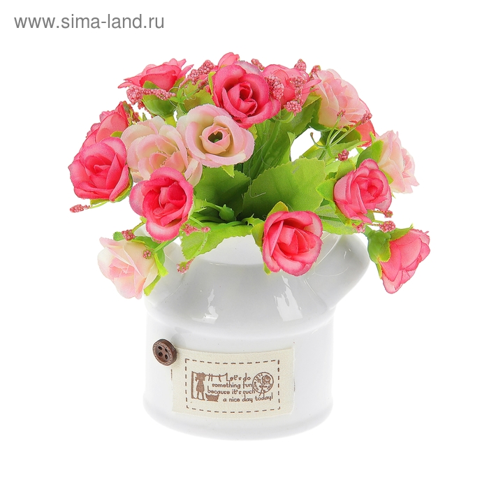 композиция мини стиль ключик 15*9 см розы - Фото 1