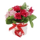 композиция стиль любовь 15*8 см розы в стакане - Фото 1