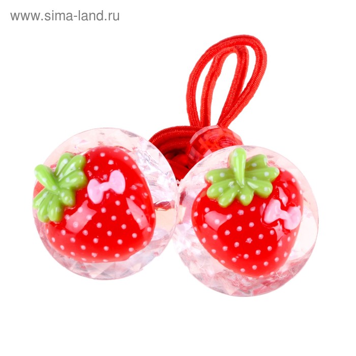 резинка для волос отражение ягодка (набор 6пар) - Фото 1