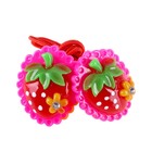 резинка для волос кружева клубничка (набор 6пар) - Фото 1