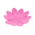 Мыльница пластиковая «Подсолнух», цвет розовый - Фото 1