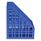 Лоток для бумаг cборный, вертикальный, 6 отделов, синий - Фото 5