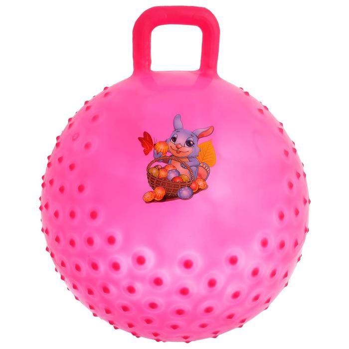 Мяч-прыгун с ручкой «Сказочные истории», массажный, d=45 cм, 350 г, цвета МИКС - Фото 1