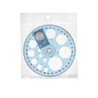 Транспортир Calligrata, 12 см, 360°, с окружностями, тонированный, МИКС - Фото 2