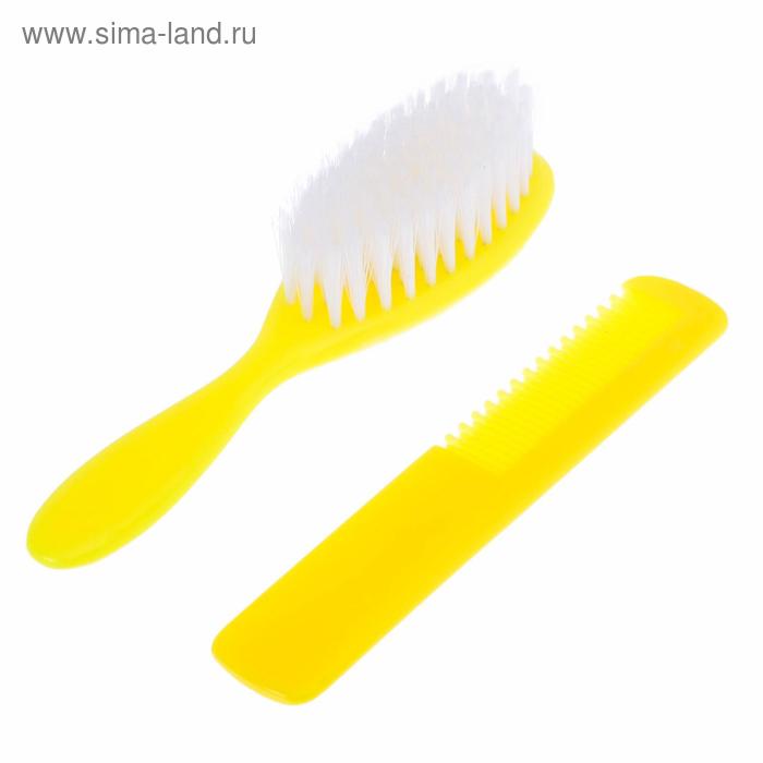 УЦЕНКА Расчёска детская + массажная щётка для волос «Любимый ребёнок», от 0 мес. - Фото 1