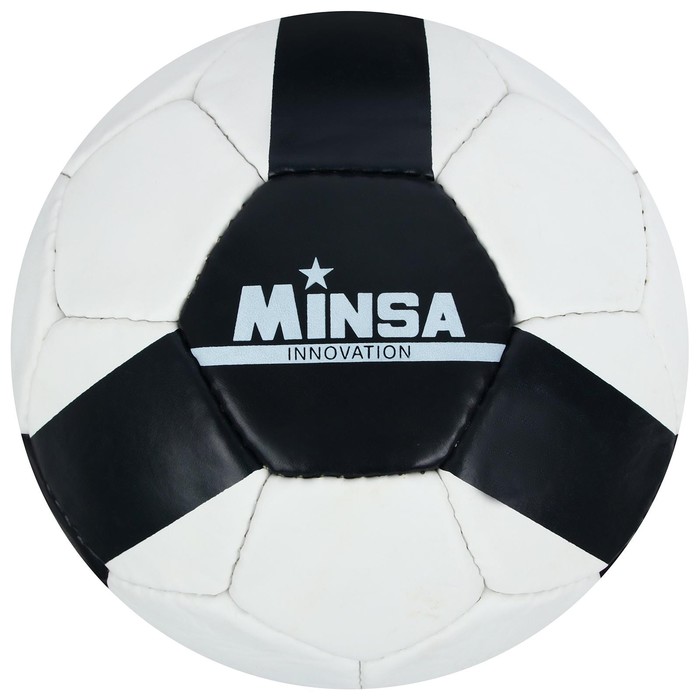Мяч футбольный MINSA, PU, ручная сшивка, 32 панели, размер 5 - Фото 1