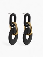 Серьги металл «Цепь» кольца, 3 звена, цвет золотисто-чёрный - Фото 3