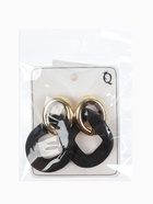 Серьги металл "Цепь" неровность, 2 звена, цвет золотисто-чёрный - фото 809297350