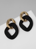 Серьги металл "Цепь" неровность, 2 звена, цвет золотисто-чёрный - фото 809297347