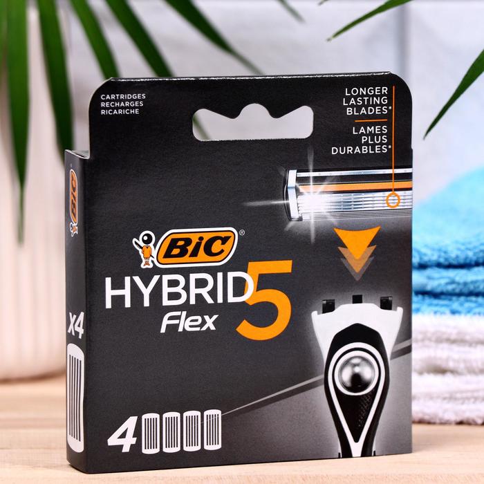 Сменные кассеты BIC Hybrid 5 Flex, 5 лезвий, 4 шт. - Фото 1