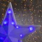 Фигура "Звезда" d=40 см, пластик, 30 LED, 220V, контрол. 8р. СИНИЙ - Фото 3