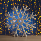 Фигура "Снежинка" d=40 см, пластик, 30 LED, 220V, контрол. 8р. МУЛЬТИ - Фото 2