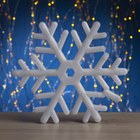 Фигура "Снежинка" d=25 см, пластик, 30 LED, 220V, контрол. 8р. СИНИЙ - Фото 2