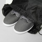 Мешок для обуви, отдел на шнурке, цвет чёрный - Фото 3