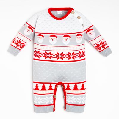 Комбинезон вязаный Крошка Я New Year, рост 68-74 см