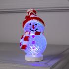 Фигура акрил. "Снеговичок" 10х4 см, USB, БЕЛЫЙ - Фото 2