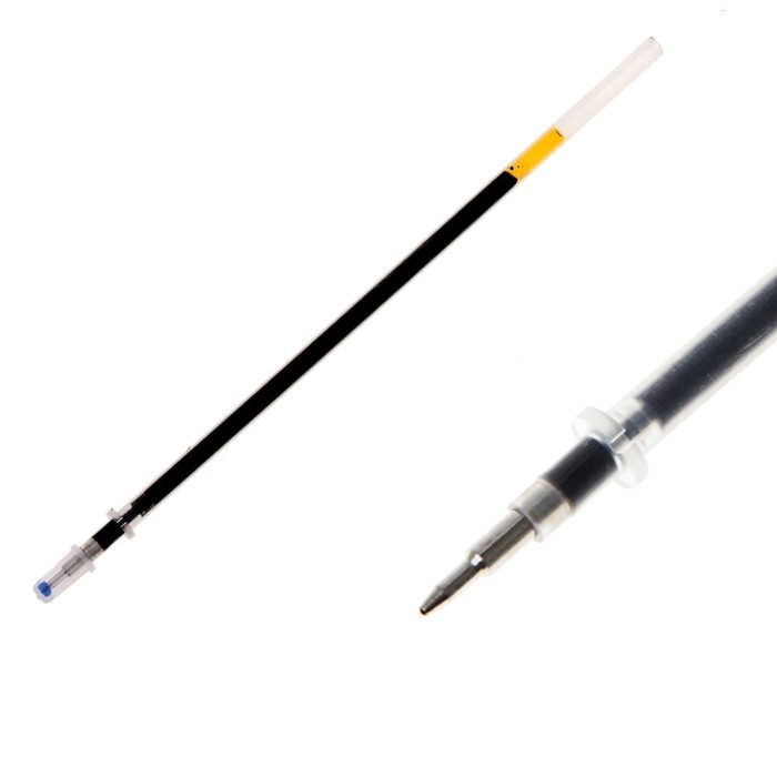 Стержень гелевый 0,5 мм, d - 3 мм, (игольчатый пишущий узел), 128 мм, чернила чёрные - Фото 1