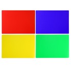 Накладка на стол для лепки пластилином А4, 330 мкр, 28 см, тонированная, прозрачная, МИКС - Фото 1