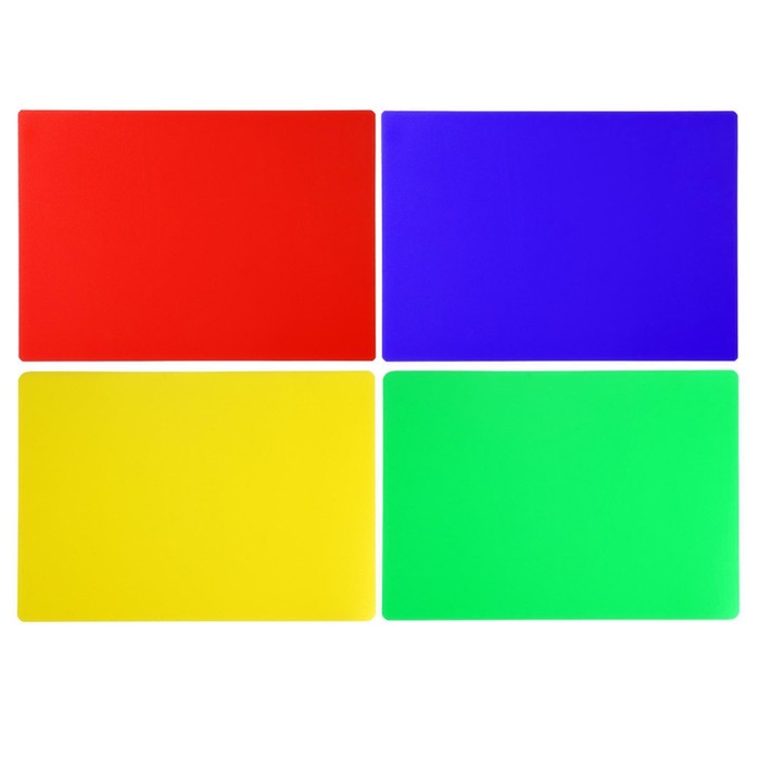 Накладка на стол для лепки пластилином А4, 330 мкр, 28 см, тонированная, прозрачная, МИКС - Фото 1