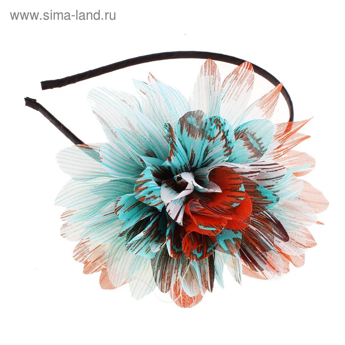 ободок для волос "Кантри" хризантема микс - Фото 1