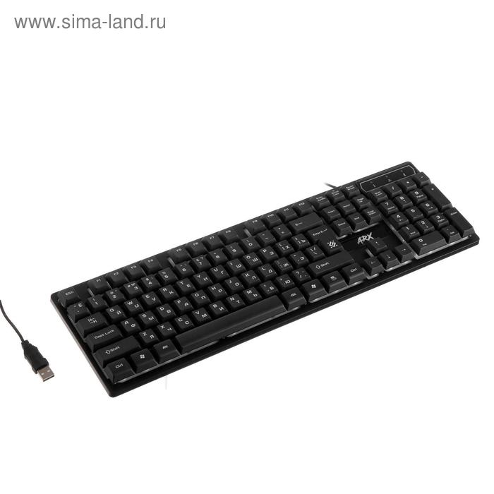 Клавиатура Defender Arx GK-196L, игровая, проводная, подсветка, 104 клавиши, USB, чёрная - Фото 1