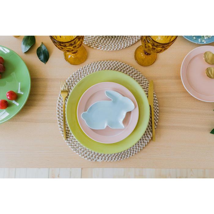Блюдо керамическое сервировочное Доляна «Милашки. Зайка», 17,8×12,7×1,5 см, цвет голубой - фото 1898378336