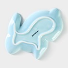 Блюдо керамическое сервировочное Доляна «Милашки. Зайка», 17,8×12,7×1,5 см, цвет голубой - фото 6365337