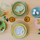 Блюдо керамическое сервировочное Доляна «Милашки. Зайка», 17×13×1,5 см, цвет зелёный - Фото 5