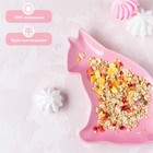 Блюдо керамическое сервировочное Доляна «Милашки. Котик», 90 мл, 16×12 см, цвет розовый - Фото 3